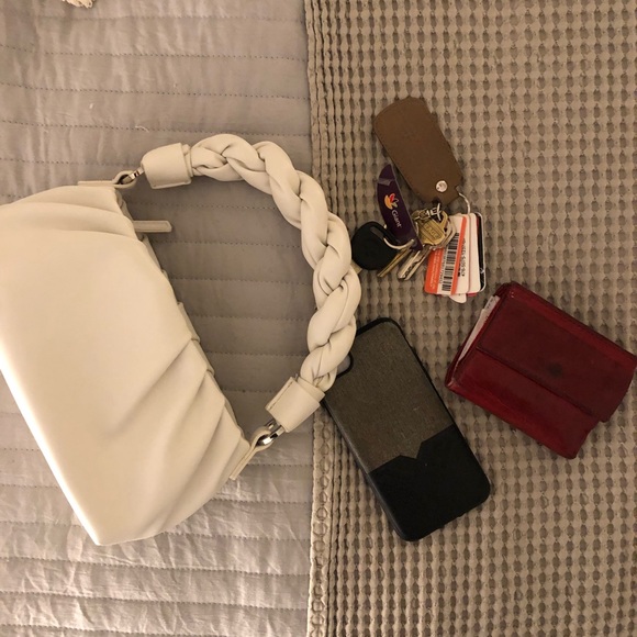 Mango Plaited Strap Cross Body Bag, White - Picture 8 of 8